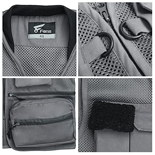 8 Fans Fishing Vest,Mesh Fly Fishing Vest For Men With Pockets Ideal For Fishing,Hunting,Photography Size Large #TOP3