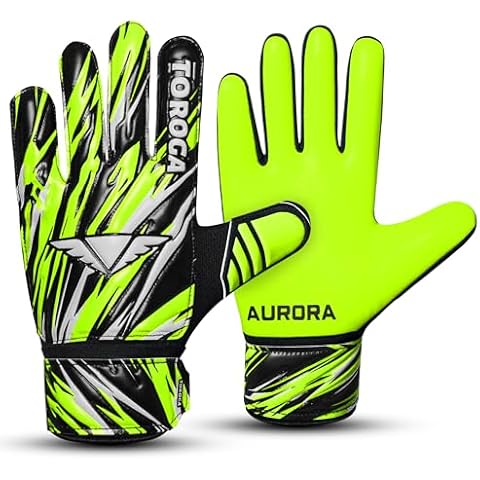 TOROGA Kids Football Goalkeeper Gloves with Grip Cover