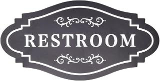 CRASPIRE Self Adhesive Restroom Sign Unisex Bathroom Sign Sticker 8x4 Inch Waterproof PVC Restroom Signage Labels for Office Bathroom Toilet Store Business Shop House Wall Door Decor Public Area