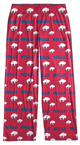 FOCO Buffalo Bills Men's Throwback Logo Scatter Pattern Pajama Lounge Multi Color Pants
