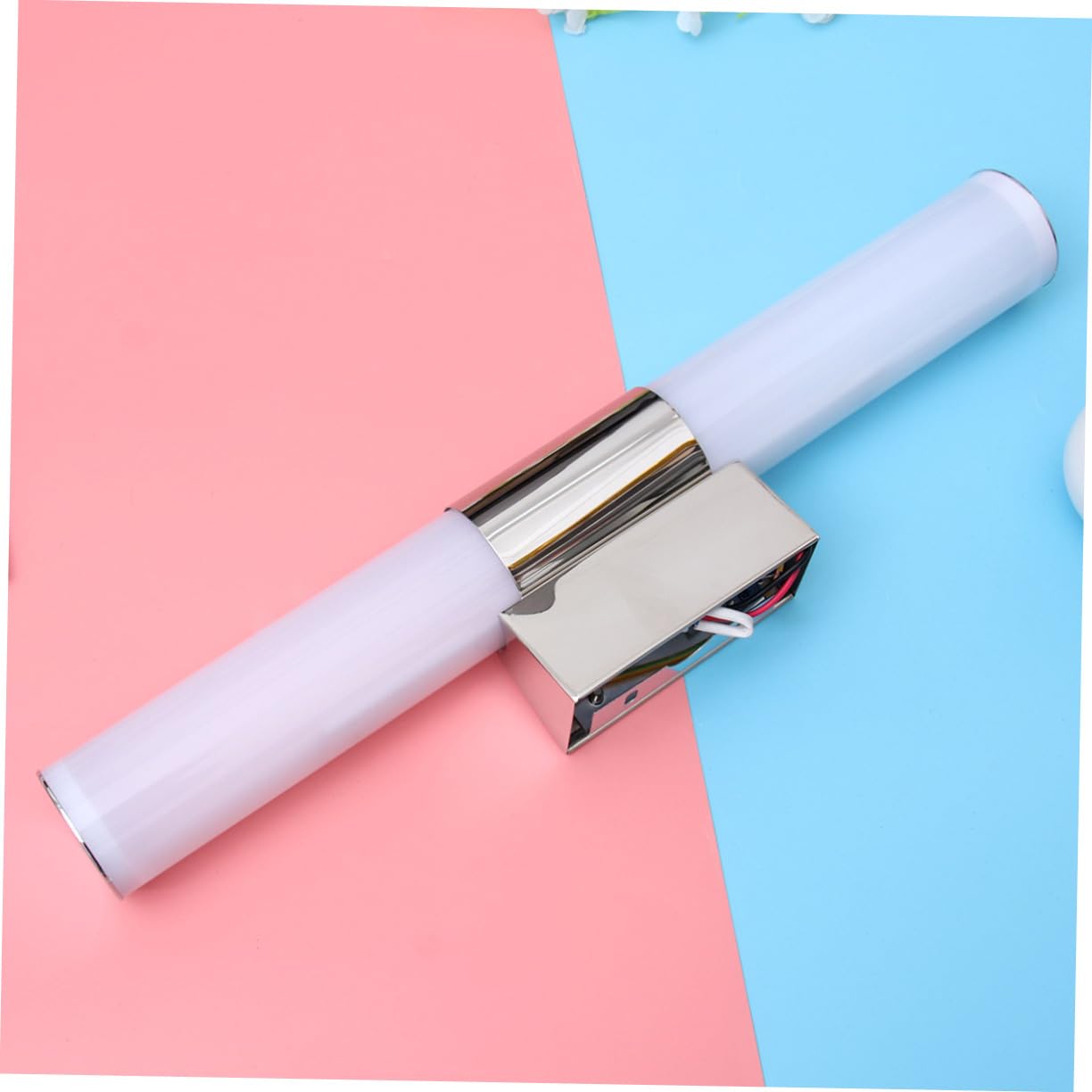 LALAFINA Lampada LED per Specchio da Bagno 8w in Metallo e Acrilico Cura degli Occhi e Luce Luminosa Struttura Solida 40cm Bianco