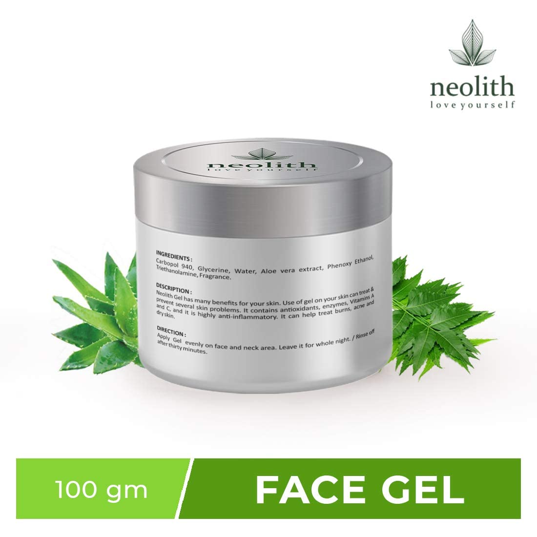 Neolith Neem Aloe Vera Soothing & Hydrating Gel, 100 g (Pack of 1) - Image 3