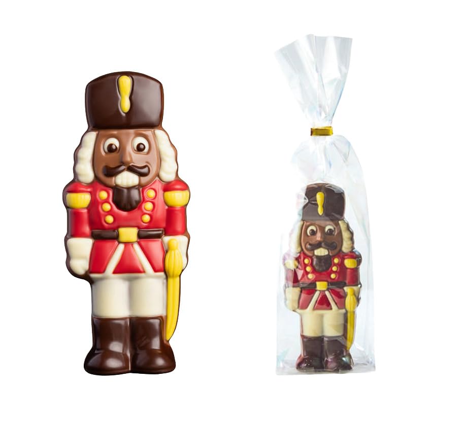 Schokoladen-Nussknacker Figur, Milchschokolade, 100g, Weihnachtsmotiv, 6 Stück im Display