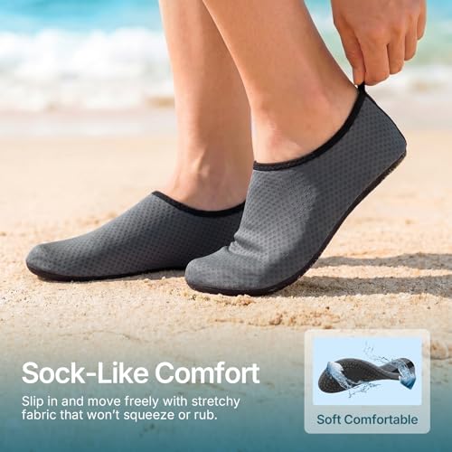Image of Water Shoes for Women Men Quick-Dry Aqua Socks Swim Beach Outfits Barefoot | Yoga Exercise Wear Sport Accessories Pool Camping Must Haves River Hiking Youth Adult