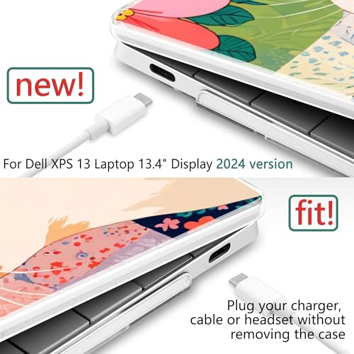 Batianda Capa para laptop Dell XPS 13 Copilot+ PC tela de 34.0 cm 2025 2024 número do modelo 9345/9350, capa rígida ultrafina, leve e resistente a arranhões com proteção profissional, gatos