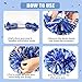 Extpro 6Pcs Cheerleading Pom Poms Matte Metallic Foil Cheer Pompoms with Baton Handle, Kids Adults Team Spirit Cheering Stuff for Sports Games Carnival (Laser Purple Silver)
