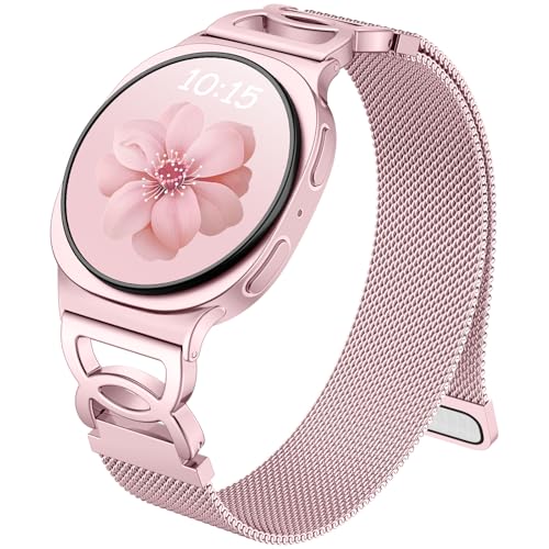 Adorve Metal Strap Compatible with Galaxy Watch 9/8 Band 40mm 44mm, Galaxy Watch 8 Classic Band 46mm, Milanese Magnetic No Gap Strap for Samsung Watch Bands for Women with Unique Design by Adorve - Used condition - US$13.39