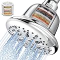 Cobbe Filtered Shower Head, 7 Modes High Pressure Shower Heads - 16 Stage Shower Head Filter for Hard Water for Remove Chlorine and Harmful Substances (Luxury Polished Chrome, 5 Inch Round)