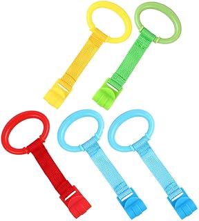 ibasenice Anel De Puxar Para Cercadinho De Bebê 5 Peças Anel De Puxar Para Berço Exercícios De Caminhada Para Bebê Assistente De Cama De Bebê Anéis De Suspensão Para Berço De Bebê Prática