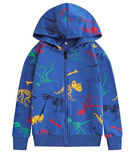 TLAENSON Kids Dinosaur Hoodies for Boys Girls Pullover Hooded Toddler Sweatshirt