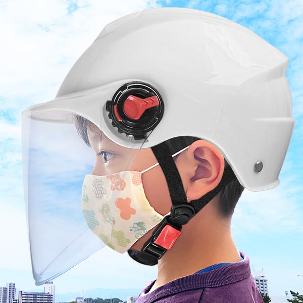 Amazon.co.jp: シールド付きヘルメット フェイスガード バイザー付き