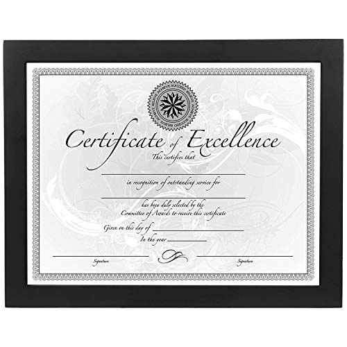 Lerual 8.5 x 11 inches Certificate Picture Frame(Black) - Made of Wood