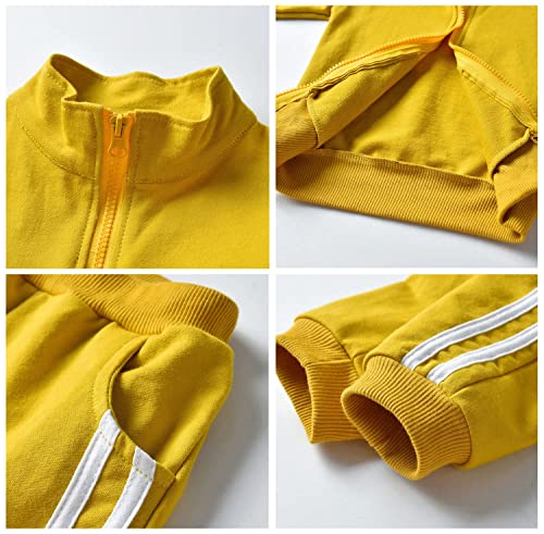 Crazy Gotend Toddlers Boys Outfit Set Long Sleeve Tracksuit Sweatsuit 2 Pack Kids Clothing Athletic Clothes Zip With Pockets Red 12-18 Months/80 #TOP1