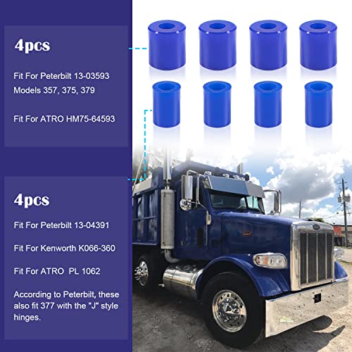 Hood Roller Polyurethane Bushings For Peterbilt 357 375 379, Replacement Part 13-04391 13-03593 And 377 With J Style Hinges #TOP1