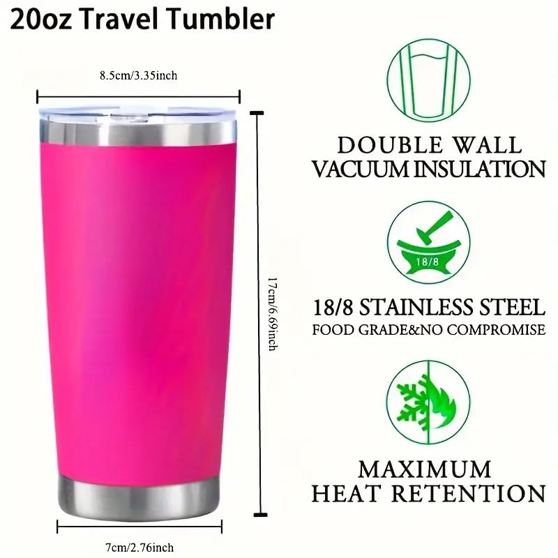 20oz Edelstahlbecher mit Deckel, doppelwandig, Vakuum-Kaffeetasse, Reisebecher für Eisgetränke und heiße Getränke, isolierter Reisebecher mit Strohhalmen (black) – Bild 2