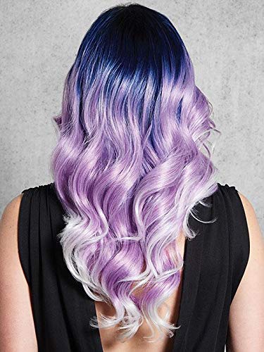 Arctic Melt Fantasy Wig - Hairdo 17.50" Long Rooted Waves Midnight Blue to Purple Tru2Life 100% Heat Friendly Synthetic Curl or Straighten Breathable Cap Womens Adventurous Night Club Peluca de Morado
