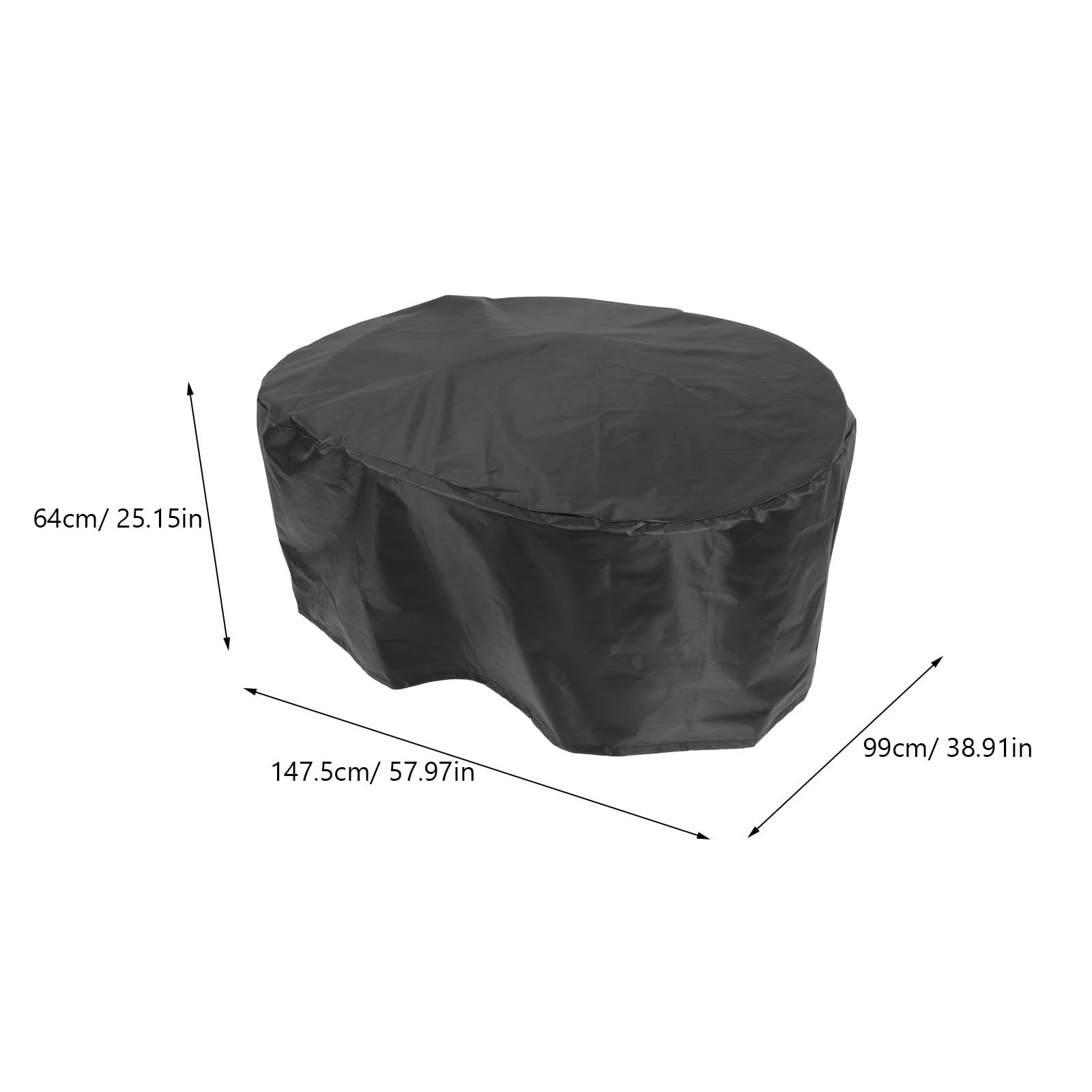 VICASKY Cubierta de Tela Oxford Negra para Patio y Piscina, Fácil Instalación, Protección contra Polvo y Sol para Tanque de Agua Exterior