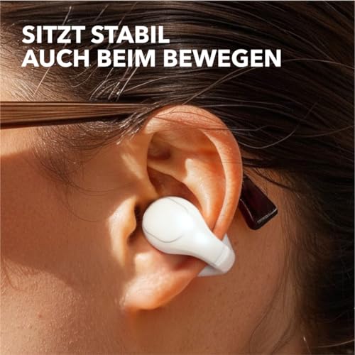 soundcore C30i by Anker, Open-Ear Earbuds, Clip On Kopfhörer, Leichtes Design, Stabiler Halt, Abnehmbare Klammern, Intensiver Klang, 30h Wiedergabe, IPX4 Wasserschutz für Sport/Fitnessstudio 4
