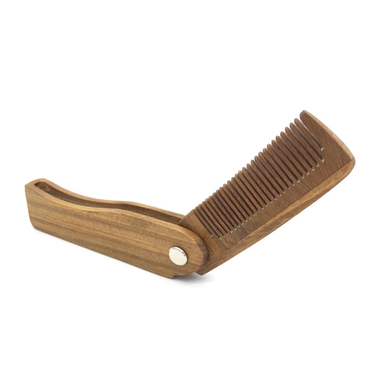 Didiseaon 2pcs Small Mini Folding Hair Comb Natural Travel Comb for Curly Hair Mustache Beard Gentle Scalp Brush for Women Men Boys and Girls