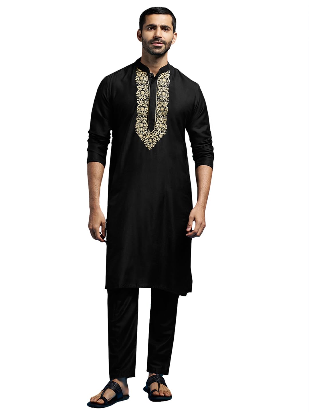 vastramay Men's Viscose Kurta And Pyjama Set | Viscose Embroidered Kurta And Pyjama Set For Men.-picture-19