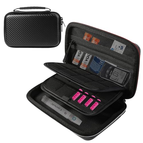 Organizador de suministros para diabéticos, bolsa de transporte de insulina para lancetas, tiras de prueba de azúcar en sangre, dispositivo de punción, agujas de bolígrafo, medidor de glucosa,