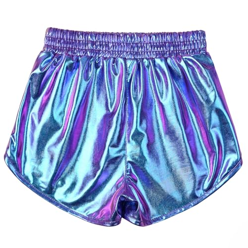 Image of Perfashion Girls Metallic Shorts Sparkly Shiny Hot Pants Gold /Silver /Pink Outfit