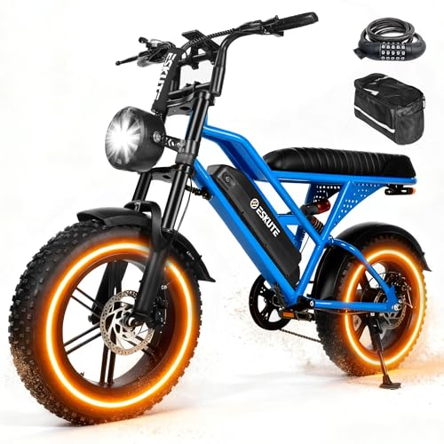 Image of 1500W Peak Electric Bike for Adults, 28MPH 48V 13Ah Removable Battery, 60 Mile Range, 16 inchx4.0 inch Fat Tire, 7-Speed E-Bike with Dual Suspension - Commuter Ebike for Men & Women
