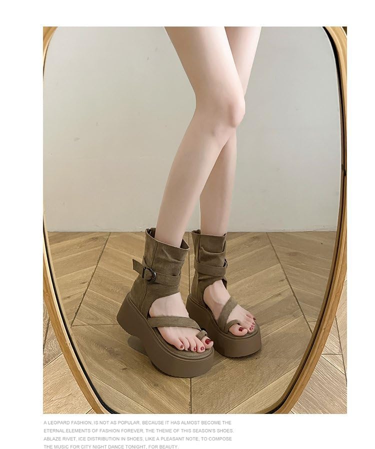 Corporate Goth Shoes Toe Ring Platform Clean Goth Office Business Casual Women Cute Kawaii Y2K Fashion Grunge Alternative Sandals Boots Rave Wedding Festival Birthday Gifts for Girls Summer Beach 7