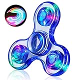 Fidget Spinner for Kids Adults, Light up Sensory Fidget Toys for Kids 4-8-12, Classroom Prizes LED Glow in The Dark Hand Spinner for ADHD Autism Boys Girls 3-5 Christmas Stocking Stuffers Gifts