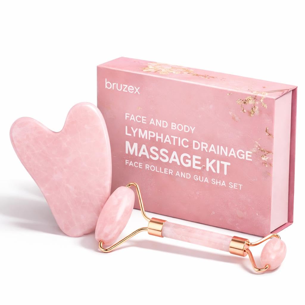Amazon.com : Bruizex Lymphatic Drainage Face Massager Set: Rose