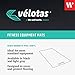 Velotas High Density Personal Fitness Equipment Mats, Protective Flooring Underneath Treadmills, Stationary Bikes and Weight Bench, Multiple Sizes, Black, 3' x 7' EM374-BK