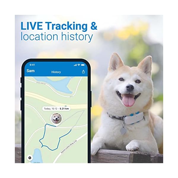 Tractive gps tracker for dogs - waterproof, gps location & smart pet activity tracker, unlimited range, works with any collar (white) - image 4
