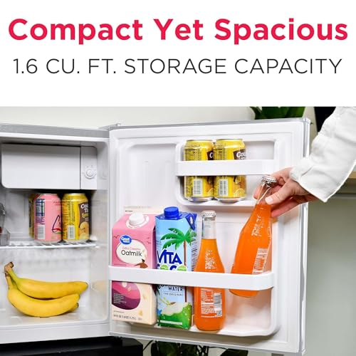 Frigidaire EFR176 1.6 cu. ft. Retro Bar Fridge with Side Bottle Opener (Moonbeam)