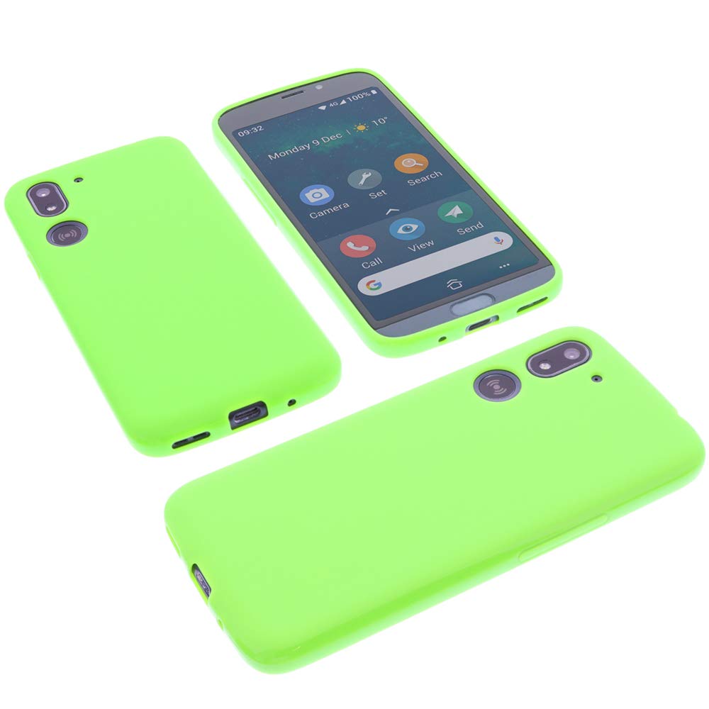foto-kontor Case for Doro 8050/8050 Plus Case Rubber TPU Protective Mobile Phone Case Green