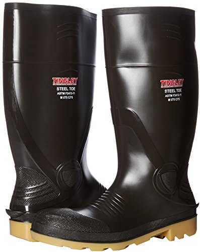 Image of Tingley Rubber 51244 15-Inch Steel Toe Cleated Knee Boot, Size 13, Brown