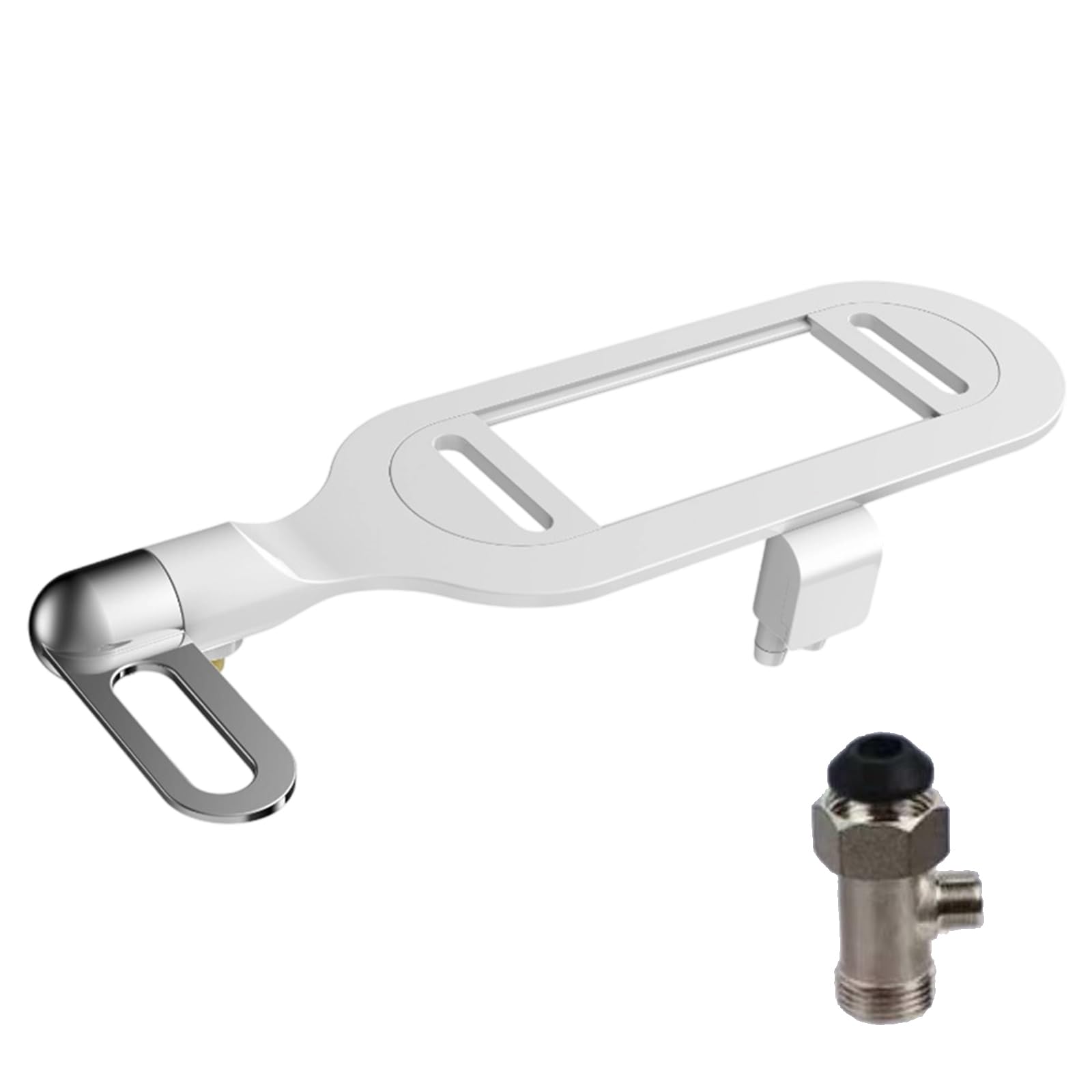Buxuaaaa Bidet Toilet Seat Attachment Thin Cold Water Not Electric Bidets Double Nozzle for Feminine Posterior Wash Toilet Bidet Attachment