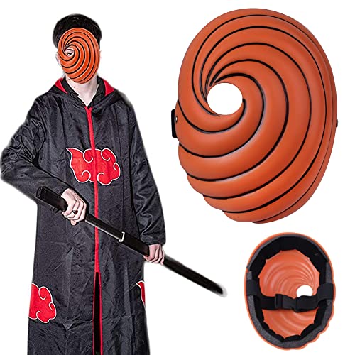 ZHIXUN Naruto Obito Maske,Naruto Uchiha Obito Maske,Anime Ninja Cosplay Maske,Halloween Mask,für Halloween,Kostüm Requisiten Cover