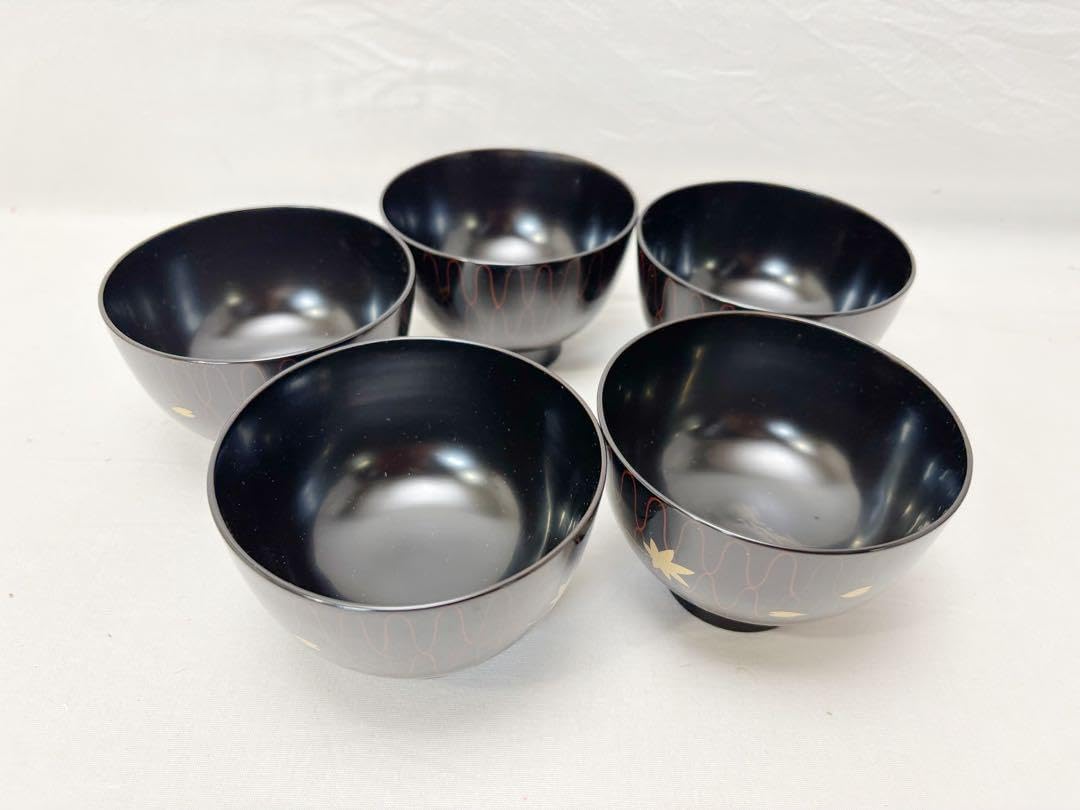 未使用 茶道具 平安堂造 網雲錦 小吸物椀 5客組 木製漆器 宮内庁御用達 共箱 茶道具 平安堂造 網雲錦 小吸物椀 5客組 木製漆器 宮内庁御用達