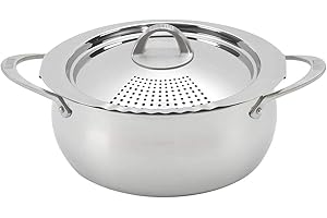 Bialetti 6 Quart Pasta Pot with Strainer Lid for Italian Cooking