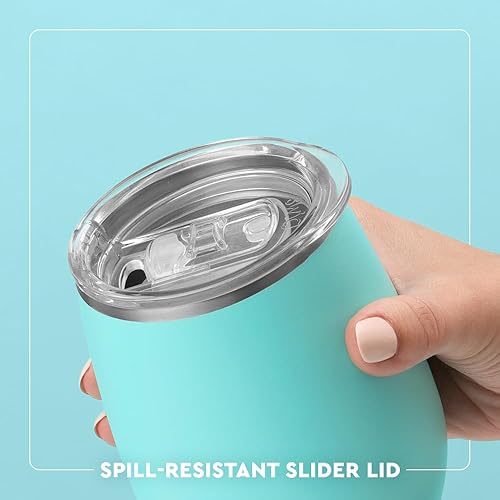 Miniatura 5 de Swig Life Vaso de vino de 14 onzas con tapa, acero inoxidable, apto para lavavajillas, portátil, triple aislamiento, estampado de regalo de golf -