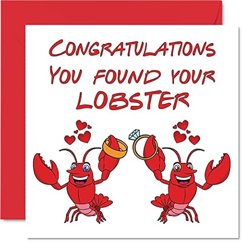 Congratulations Engagement Card - You Found Your Lobster Cover