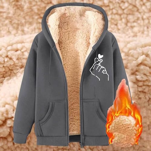 Womens Sherpa Lined Zip Up Hoodies Oversize Graphic Print Fall Y2k Casual Jacket Mens Long Sleeve Hoodie Sweatshirts3