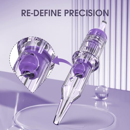INKin Tattoo Cartridge Needles 5 RL #08 0.25MM Round Liner with Precise Positioning System Safety Membrane 10Pcs for SMP Tattoo and Permanent Makeup Supplies Microshading Hair Scalp - Image 3