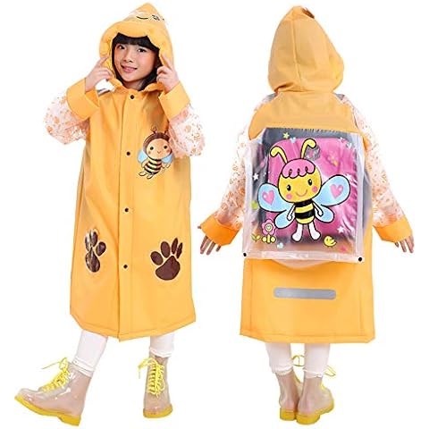 Vankra Kids Waterproof Cartoon Raincoat with Bag Cover Cover