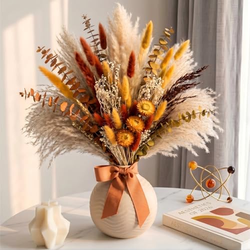 Kit 73 Pcs Flores Secas Pampas Grass DIY Decoración miniatura 5