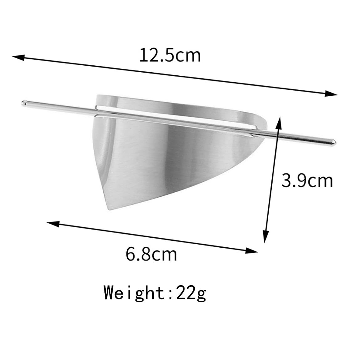 Cubahop Vintage Triangoli Metal Hair Barrettes Geometry Smooth irregolari Hair Accessories Hair Stick Pins for Women and Girls (Silver) - Image 2