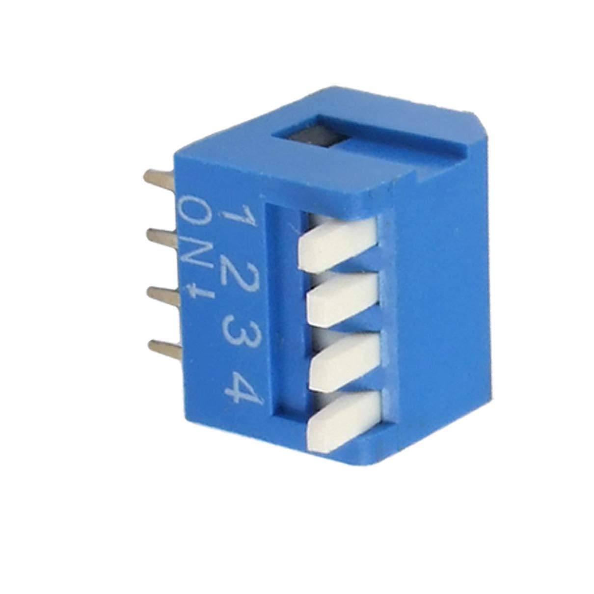 Aexit 2.54mm Pitch DIP Switches 4 Position Piano Type DIP Switch SPST DIP Switches Blue New