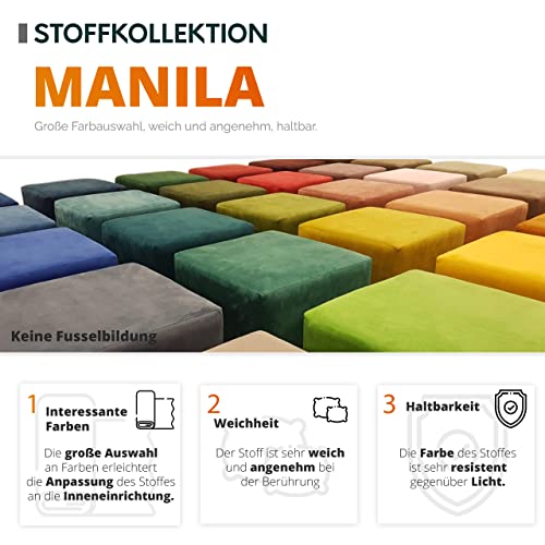Mirjan24 Sofagarnitur Zyruno 3+1+1, Sofa + Zwei Sessel, Couch, Polstersofa, Fernsehsessel, Polstergarnitur Couchgarnitur Sessel, Sofa, Polstersessel (Manila 37) – Bild 8
