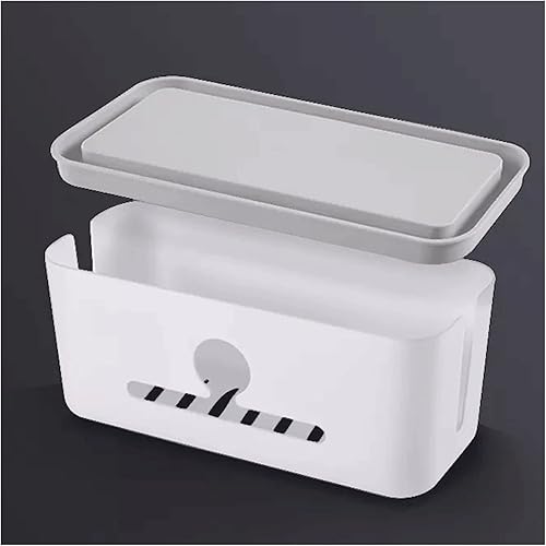 IRDFWH Power Cord Storage Boxes Electronic Socket Cord Management Boxes Chargers USB Cables Adapters Protective Boxes