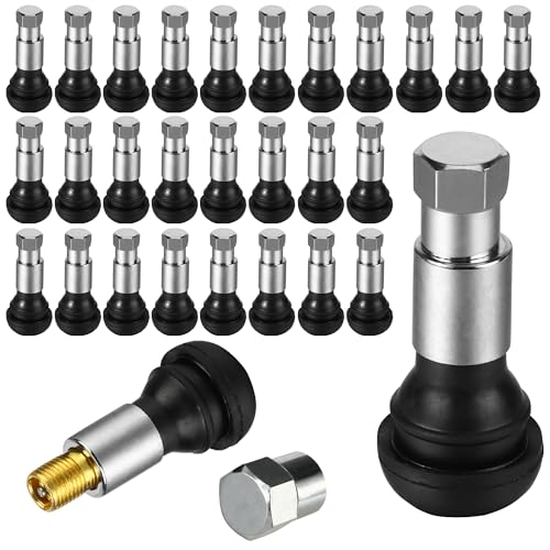 36 Stück Gummi Ventile TR413,Reifenventil Schwarz Auto Gummiventil Reifen Autoventil Gummiventil Felgen Ventile Snap-In Gummiventile Universal